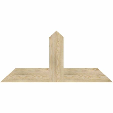 Ekena Millwork Portland Rough Sawn Timber Gable Bracket, Douglas Fir, 48"W x 22"H x 2"D x 6"F, 11/12 Pitch GBW048X22X0206POR00RDF